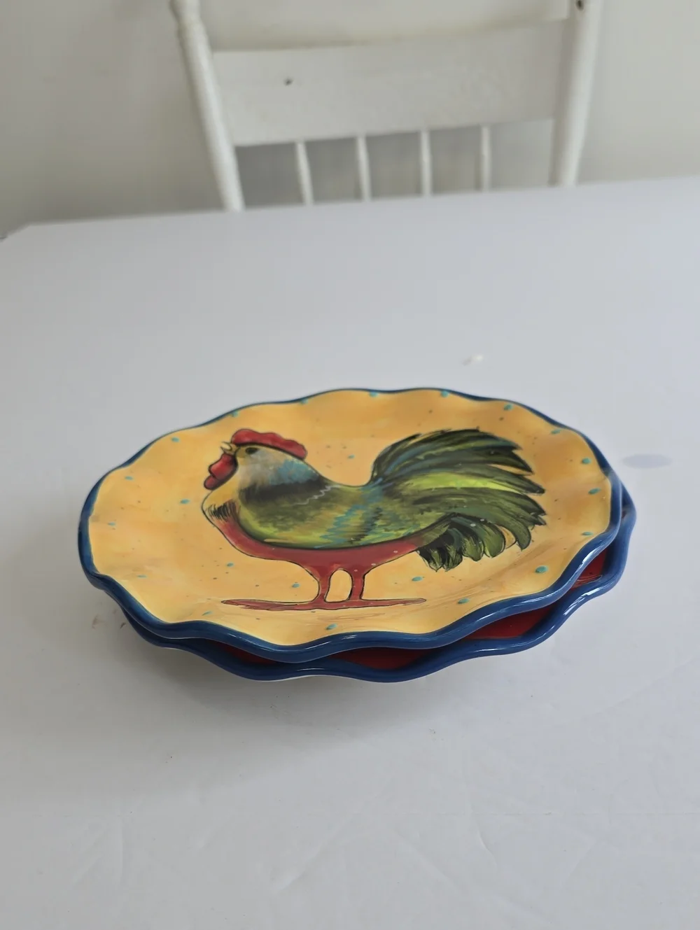 Susan Winget Set Of 2 Certified International Country Collage Salad Plates